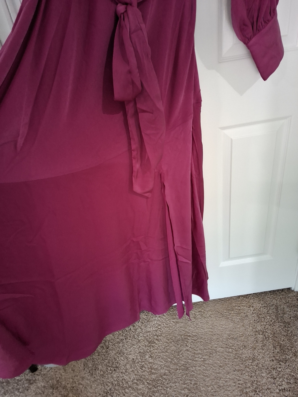 Eloquii Magenta Maxi Dress with Tie Waist